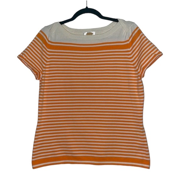 Talbots Striped Short Sleeve Sweater - Picture 1 of 7